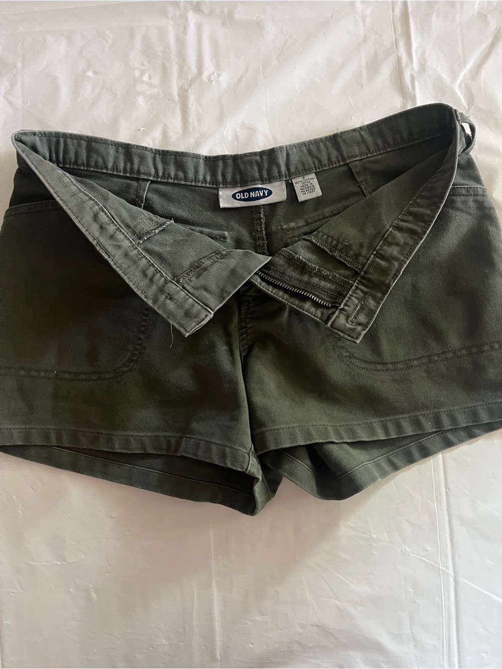 Old Navy Olive Green Utility-Style Jean Shorts